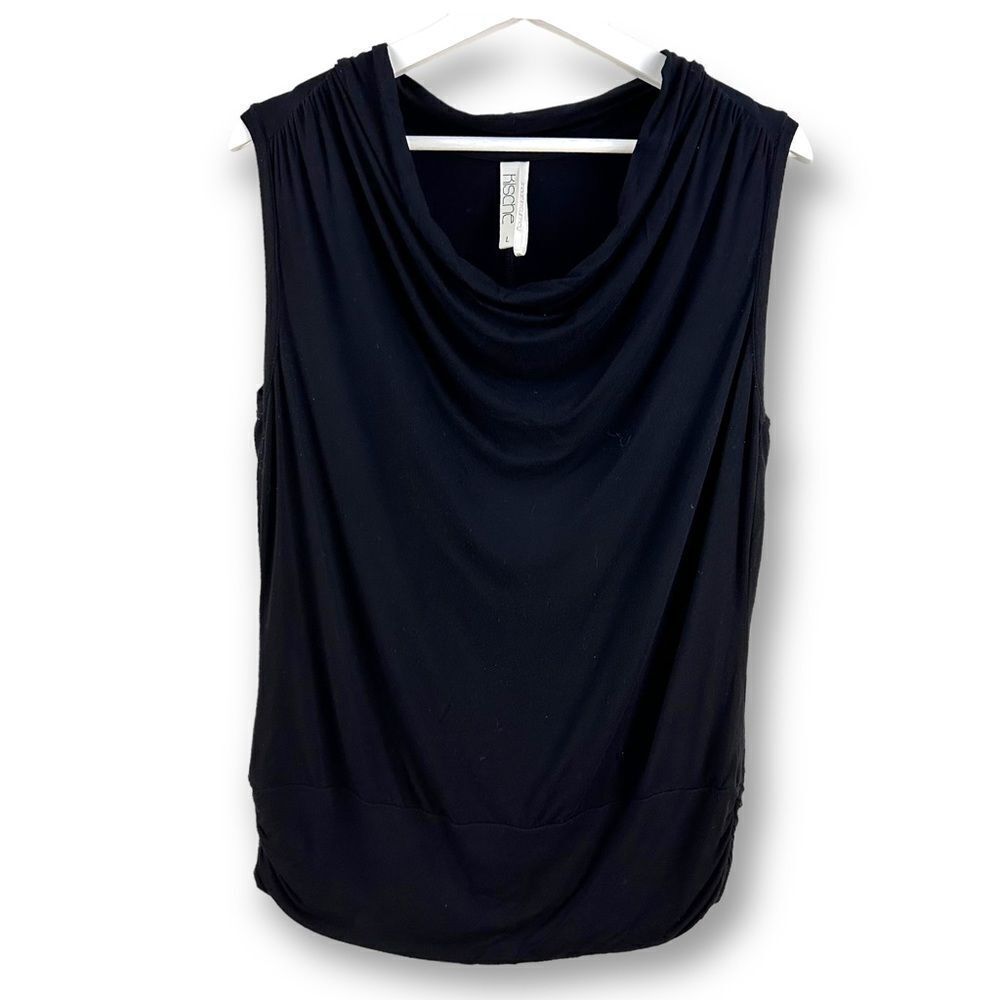 Kische black‎ sleeveless top with cowl neck size L